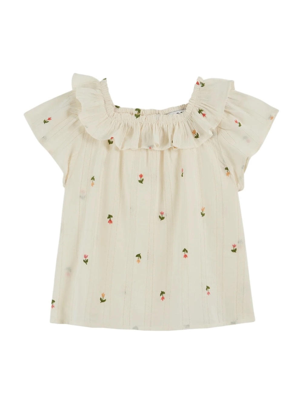 NWT EMILE ET IDA All Over Embroidered Floral Blouse